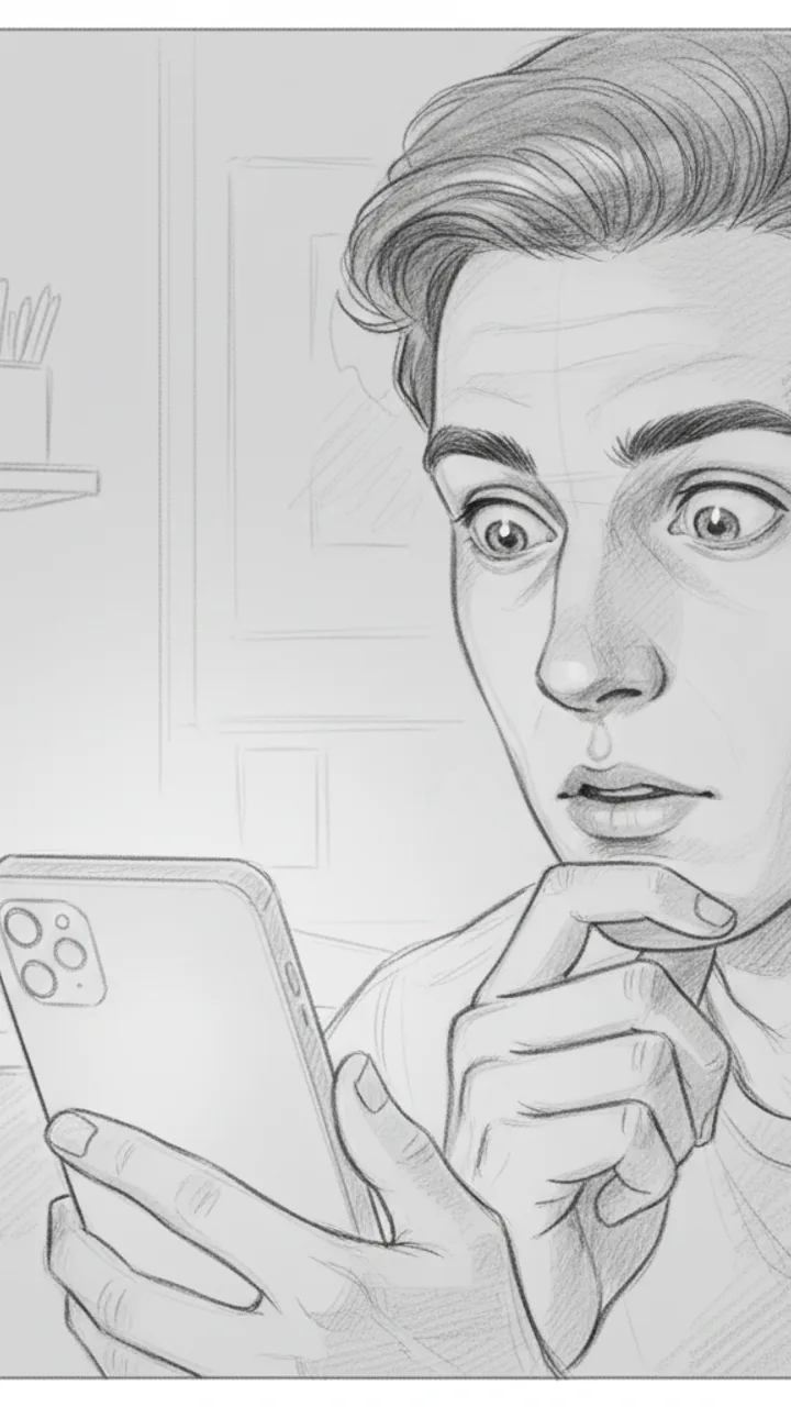 Storyboard sketch for scene 1: Hook