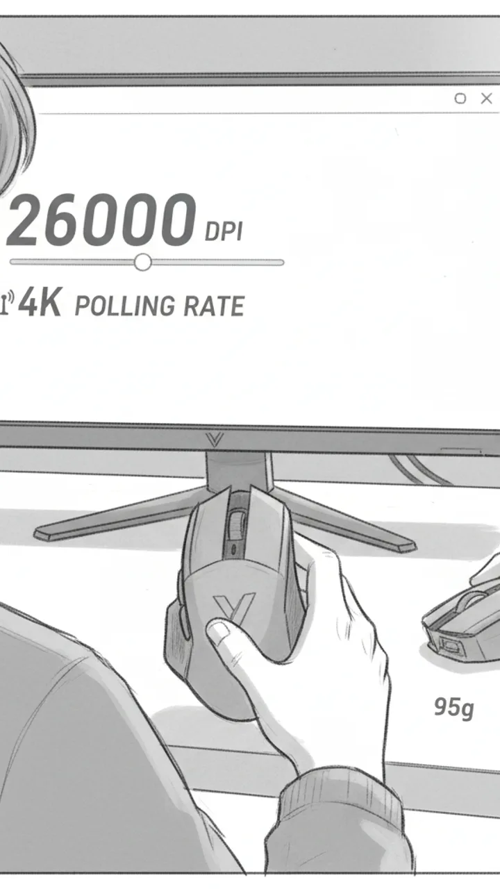 Storyboard sketch for scene 2: Spec Reality Check
