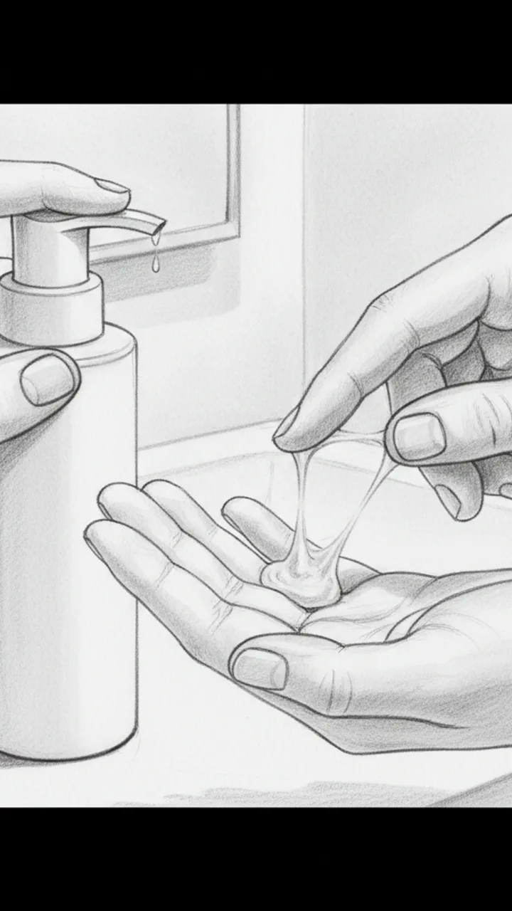 Storyboard sketch for scene 3: Texture and Experience